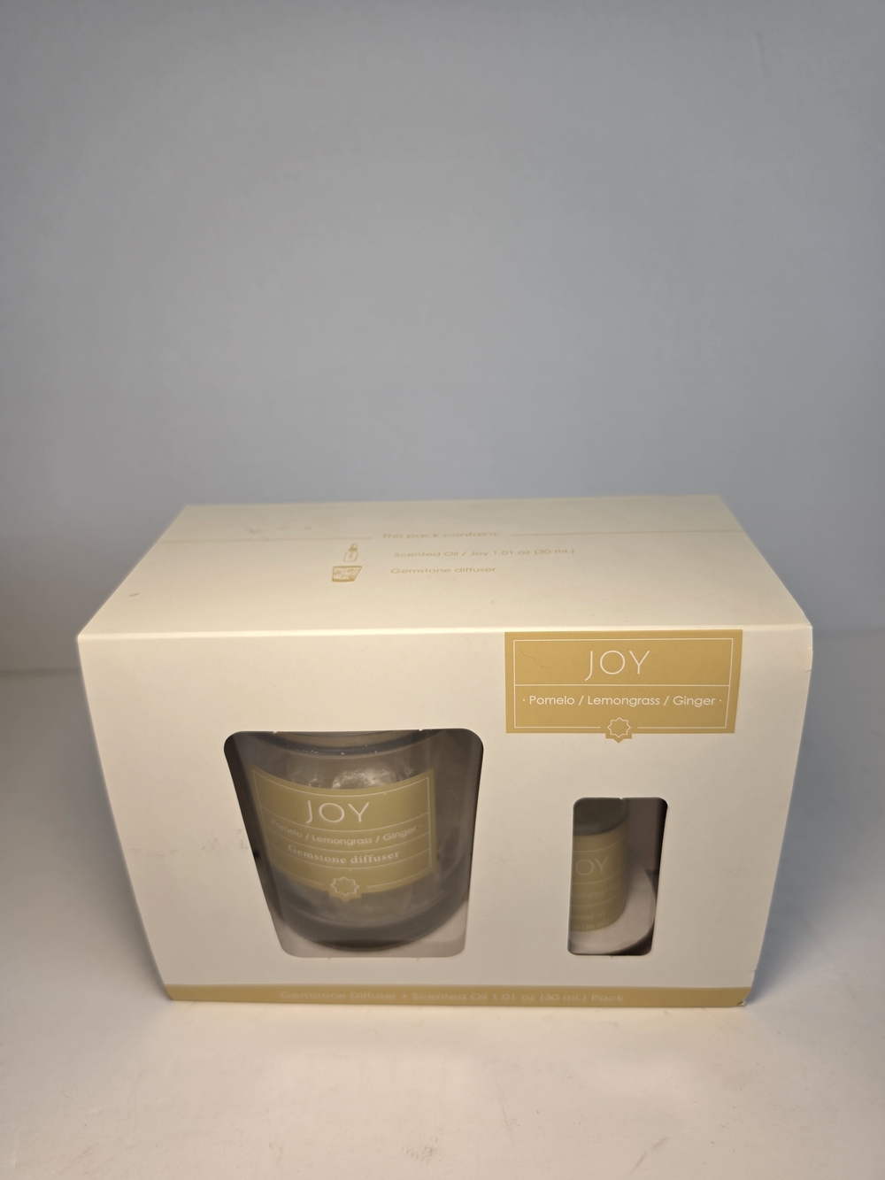 Pomelo Lemongrass Ginger Scented Salt Rock Diffuser Set